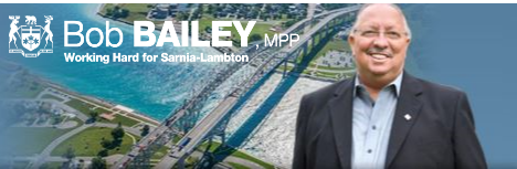 MPP Bob Bailey Sarnia- Lambton